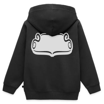 Cadre ornement artistique décoratif - Sweat Premium à capuche zippé enfant bio - noir - Dos - AI Model Kid Male (0cm)