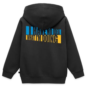 Aucune idée - Sweat Premium à capuche zippé enfant bio - noir - Dos - AI Model Kid Male (0cm)