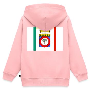 Region Apulien - Kinder Premium Organic Zip Hoodie - Rosa - Hinten - AI Model Kid Female (0cm)