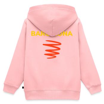 Das schönste Barcelona T-Shirt - Kinder Premium Organic Zip Hoodie - Rosa - Hinten - AI Model Kid Female (0cm)