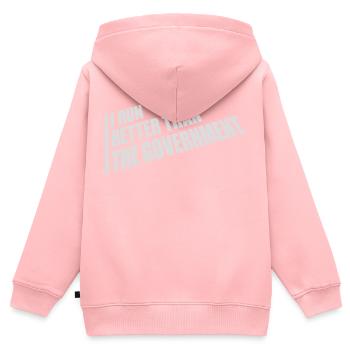 mieux fonctionner que le gouvernement - Sweat Premium à capuche zippé enfant bio - rose - Dos - AI Model Kid Female (0cm)