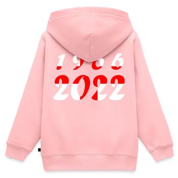 Nationalmannschaft England Fußball Weltmeister - Kinder Premium Organic Zip Hoodie - Rosa - Hinten - AI Model Kid Female (0cm)