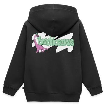 Brachiosaurus - Kinder Premium Organic Zip Hoodie - Schwarz - Hinten - AI Model Kid Male (0cm)