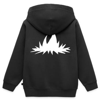 Lagerfeuer Camping Natur Wald Feuer Vektor 9 - Kinder Premium Organic Zip Hoodie - Schwarz - Hinten - AI Model Kid Male (0cm)