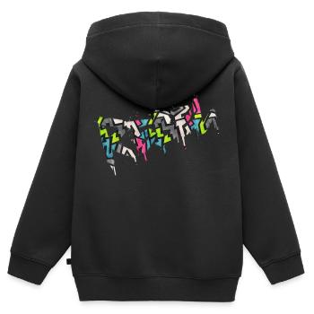 Rebel Rebels Drôle Musique Rétro Hip Hop Rocknroll - Sweat Premium à capuche zippé enfant bio - noir - Dos - AI Model Kid Male (0cm)