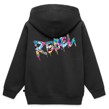 Rebel Rebels Drôle Musique Rétro Hip Hop Rocknroll - Sweat Premium à capuche zippé enfant bio - noir - Dos - AI Model Kid Male (0cm)