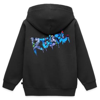 Rebel Rebels Drôle Musique Rétro Hip Hop Rocknroll - Sweat Premium à capuche zippé enfant bio - noir - Dos - AI Model Kid Male (0cm)