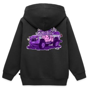 pickupCAR'TOUCH - Sweat Premium à capuche zippé enfant bio - noir - Dos - AI Model Kid Male (0cm)