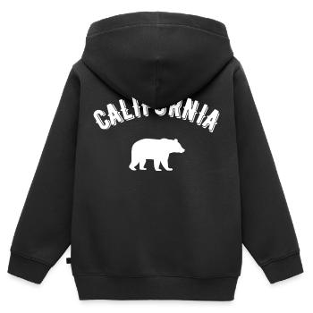 Kalifornien - Kinder Premium Organic Zip Hoodie - Schwarz - Hinten - AI Model Kid Male (0cm)