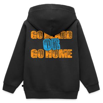 Go Beard or go Home - Kids Premium Organic Zip-up Hoodie - black - Back - AI Model Kid Male (0cm)