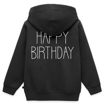 Happy Birthday Geburtstag Geschenk - Kinder Premium Organic Zip Hoodie - Schwarz - Hinten - AI Model Kid Male (0cm)