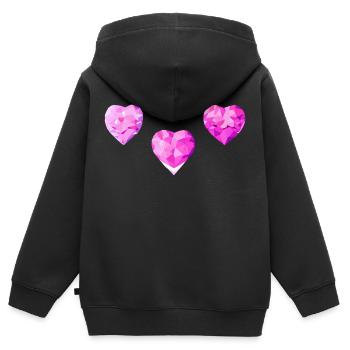 Muttertag Valentinstag Verlobung Hochzeit Liebe - Kinder Premium Organic Zip Hoodie - Schwarz - Hinten - AI Model Kid Male (0cm)