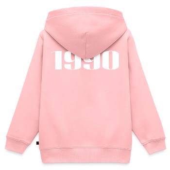 1990 - Gift born in 1990 - Kids Premium Organic Zip-up Hoodie - rose - Back - AI Model Kid Female (0cm)