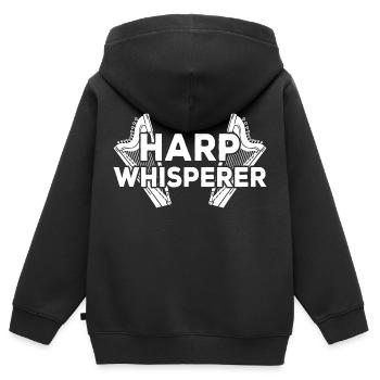 Harpes harpes - Sweat Premium à capuche zippé enfant bio - noir - Dos - AI Model Kid Male (0cm)
