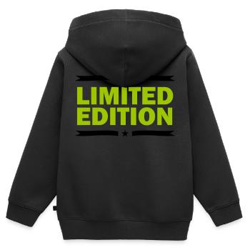 Édition limitée - Sweat Premium à capuche zippé enfant bio - noir - Dos - AI Model Kid Male (0cm)