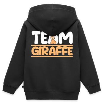 Girafe Girafe - Sweat Premium à capuche zippé enfant bio - noir - Dos - AI Model Kid Male (0cm)