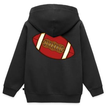 Ballsport - Kinder Premium Organic Zip Hoodie - Schwarz - Hinten - AI Model Kid Male (0cm)