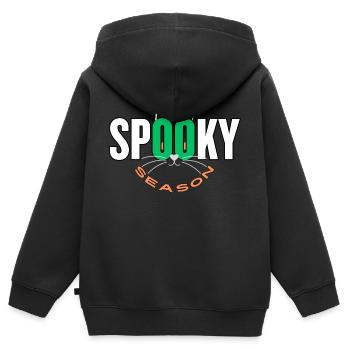 Saison effrayante - Sweat Premium à capuche zippé enfant bio - noir - Dos - AI Model Kid Male (0cm)