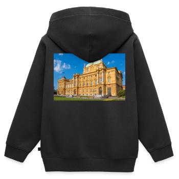 Croatian National Theatre Zagreb Croatia - Kids Premium Organic Zip-up Hoodie - black - Back - AI Model Kid Male (0cm)