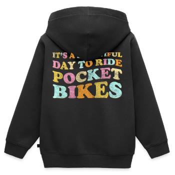 Motorrad Dreck Enduro - Kinder Premium Organic Zip Hoodie - Schwarz - Hinten - AI Model Kid Male (0cm)