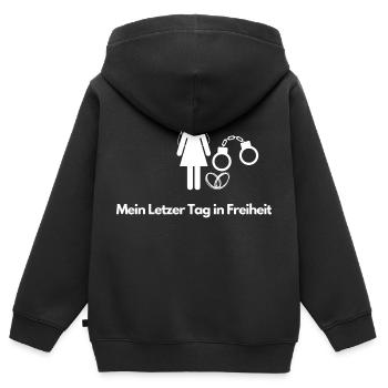 Junggesellinnen Abend - Kinder Premium Organic Zip Hoodie - Schwarz - Hinten - AI Model Kid Male (0cm)