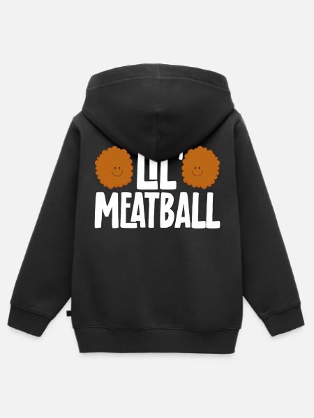 Fleischbällchen Italien Italienisches Essen - Kinder Premium Organic Zip Hoodie - Schwarz