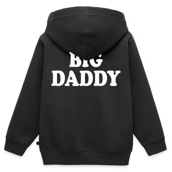 Big daddy - Kinder Premium Organic Zip Hoodie - Schwarz - Hinten - AI Model Kid Male (0cm)