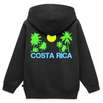 costa rica - Kinder Premium Organic Zip Hoodie - Schwarz - Hinten - AI Model Kid Male (0cm)