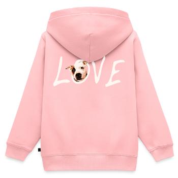 Staffordshire Love - Kinder Premium Organic Zip Hoodie - Rosa - Hinten - AI Model Kid Female (0cm)