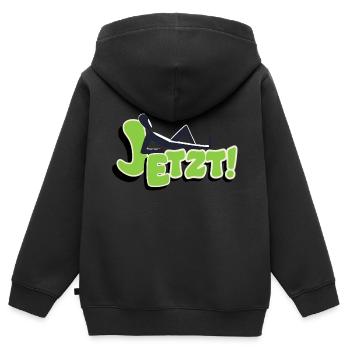 Maintenant - Sweat Premium à capuche zippé enfant bio - noir - Dos - AI Model Kid Male (0cm)