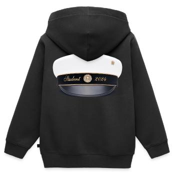 Abschlussfeier 2024 Abiturfeier - Kinder Premium Organic Zip Hoodie - Schwarz - Hinten - AI Model Kid Male (0cm)