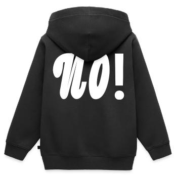 Non - Sweat Premium à capuche zippé enfant bio - noir - Dos - AI Model Kid Male (0cm)