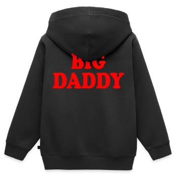 Big daddy - Sweat Premium à capuche zippé enfant bio - noir - Dos - AI Model Kid Male (0cm)