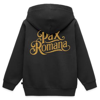 Pax Romana - Sweat Premium à capuche zippé enfant bio - noir - Dos - AI Model Kid Male (0cm)