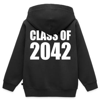 Class of 2042 - Kids Premium Organic Zip-up Hoodie - black - Back - AI Model Kid Male (0cm)