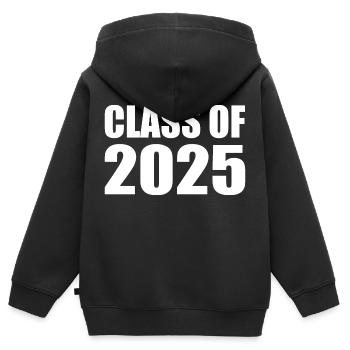 Class of 2025 - Kids Premium Organic Zip-up Hoodie - black - Back - AI Model Kid Male (0cm)