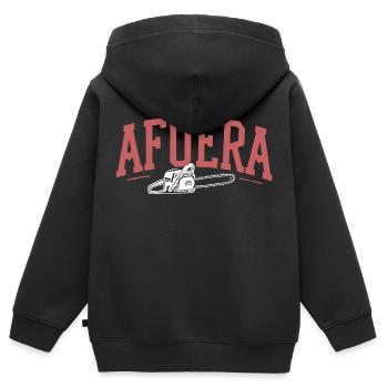 Afuera - Sweat Premium à capuche zippé enfant bio - noir - Dos - AI Model Kid Male (0cm)