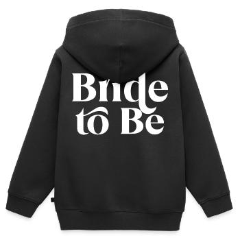 Future mariée - Sweat Premium à capuche zippé enfant bio - noir - Dos - AI Model Kid Male (0cm)