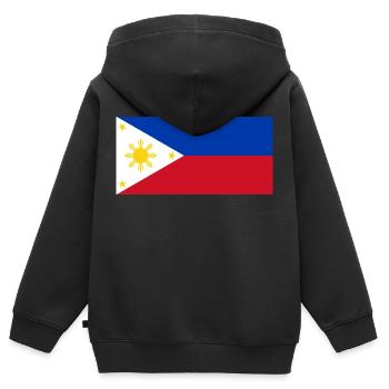 Philippines - Kids Premium Organic Zip-up Hoodie - black - Back - AI Model Kid Male (0cm)