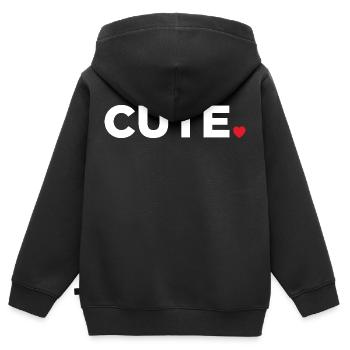 Mignon - Sweat Premium à capuche zippé enfant bio - noir - Dos - AI Model Kid Male (0cm)