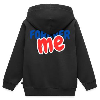FOREVER me - Kids Premium Organic Zip-up Hoodie - black - Back - AI Model Kid Male (0cm)