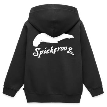 Spiekeroog Tattoo - Kinder Premium Organic Zip Hoodie - Schwarz - Hinten - AI Model Kid Male (0cm)