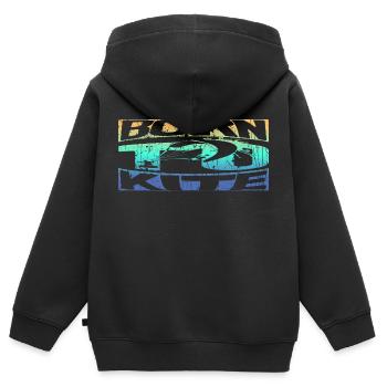 Né pour kite - Sweat Premium à capuche zippé enfant bio - noir - Dos - AI Model Kid Male (0cm)