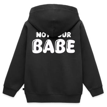 pas votre bébé - Sweat Premium à capuche zippé enfant bio - noir - Dos - AI Model Kid Male (0cm)