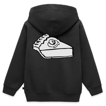 Tranche de tarte à la citrouille - Sweat Premium à capuche zippé enfant bio - noir - Dos - AI Model Kid Male (0cm)