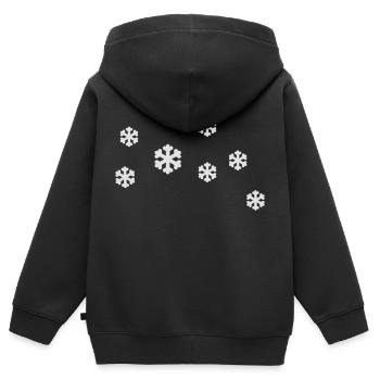 snow crystals - Kids Premium Organic Zip-up Hoodie - black - Back - AI Model Kid Male (0cm)