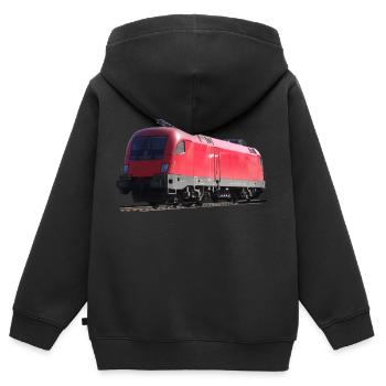Taurus - Kinder Premium Organic Zip Hoodie - Schwarz - Hinten - AI Model Kid Male (0cm)