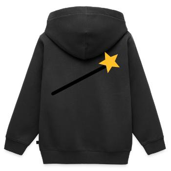 Zauberer - Kinder Premium Organic Zip Hoodie - Schwarz - Hinten - AI Model Kid Male (0cm)