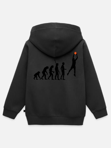 evolution_basketball_072011_a_2c - Kinder Premium Organic Zip Hoodie - Schwarz
