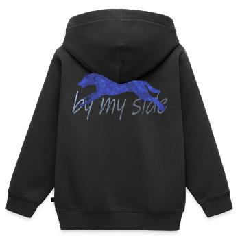 Hund Hund - Kinder Premium Organic Zip Hoodie - Schwarz - Hinten - AI Model Kid Male (0cm)